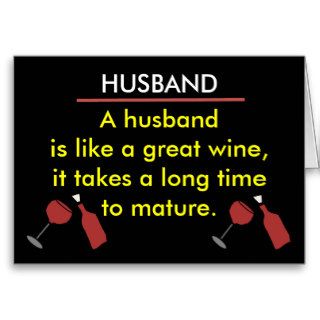 Funny Husband Wine Card