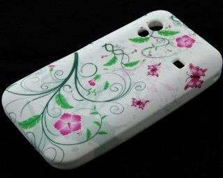 Green flower TPU Silicone Skin Case Cover for Samsung Galaxy Ace S5830 Cell Phones & Accessories
