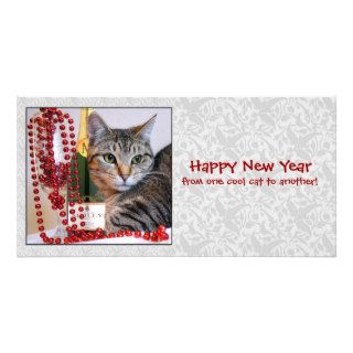 New Year Cat Holiday Photo Cards