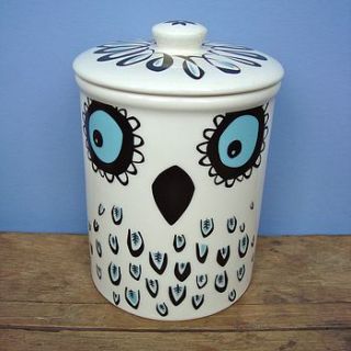 owl storage jar by hannah turner ceramics