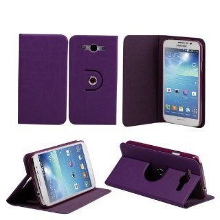 Bear Motion (TM) Premium Folio Case for Galaxy Mega 5.8 (i9150)   Purple Cell Phones & Accessories