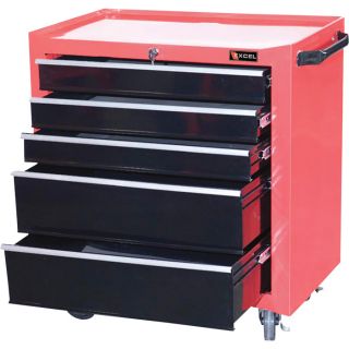 Excel Roller Cabinet — 27in., 5 Drawers, Model# TB2230BBSC  Tool Chests