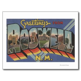 Roswell, New Mexico   Large Letter Scenes Post Card