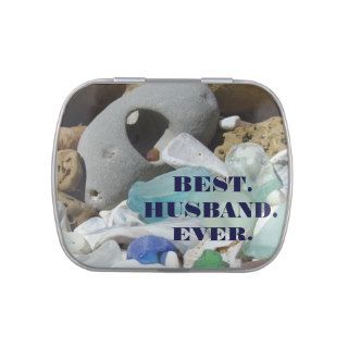 BEST HUSBAND EVER gifts candy tins Beach Seaglass