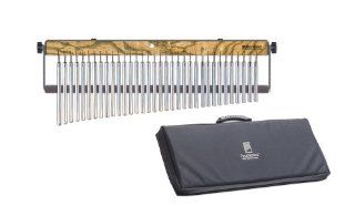 TreeWorks Chimes TRE630 Large Single Row Concert Chime with Attached Damper Swing Arm and TRE51 Hard sided Bag Musical Instruments