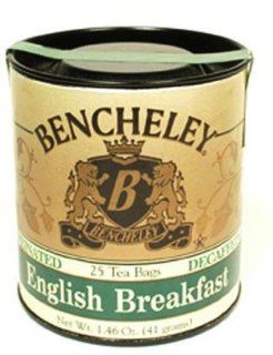 Bencheley Tea Bags Decaf, English Breakfast, 25 Count (Pack of 6)  Grocery Tea Sampler  Grocery & Gourmet Food