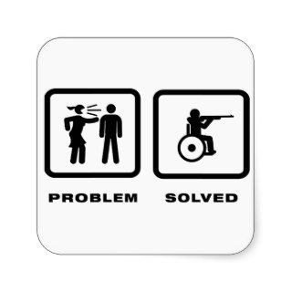 Wheelchair Shooting Square Sticker