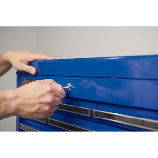 Homak Pro 27in. 9-Drawer Top Tool Chest — Blue, 26in.W x 17 1/2in.D x 17in.H, Model# BL02027901  Tool Chests