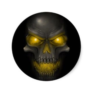 Skull Round Sticker
