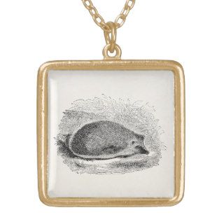 Vintage Hedgehog 1800s Hedgehogs Illustration Jewelry