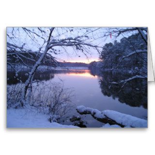 Winter Lake Haiku Card