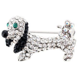 Dachshund Dog Pin Crystal Animal Pin Brooch Brooches And Pins Jewelry