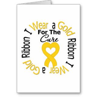 Childhood Cancer Ribbon For The Cure Card