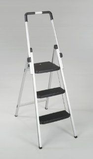 Cosco 11 630ABL1 Magic Fold Three Step Aluminum Step Stool Silver   Ladders  