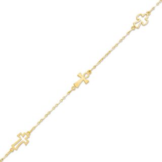 Sideways Cross Bracelet in 14K Gold   Zales