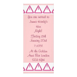 PINK WARNING SIGN PERSONALIZED INVITE