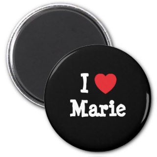 I love Marie heart T Shirt Refrigerator Magnets