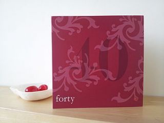 forty number card by jessica gully design