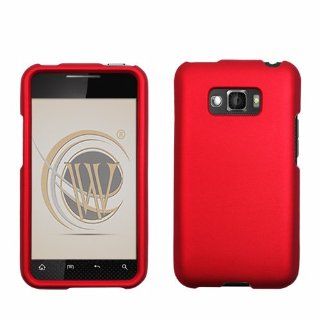 Red Rubberized Hard Case Cover for LG Optimus Elite Cell Phones & Accessories