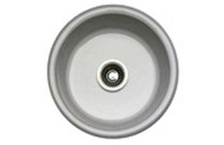 Rohl 6737 00 18 1/8 Inch Diameter 7 1/4 Inch Overall Depth 5 7/8 Inch Internal Depth Allia Round Prep or Bar Sink in White    