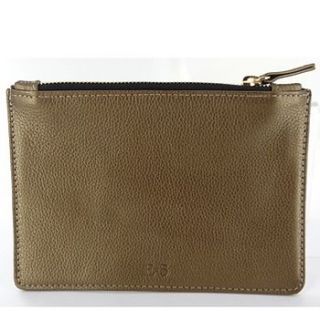 soft leather zip top pouch by e&s elves & shoemakers