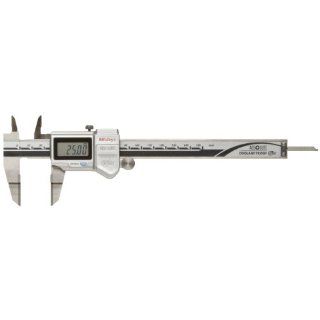 Mitutoyo ABSOLUTE 573 634 Digital Caliper, Stainless Steel, Battery Powered, Narrow Tip Jaw, 0 150mm Range, +/ 0.02mm Accuracy, 0.01mm Resolution, Meets IP67 Specifications Mitutoyo Digital Carbide