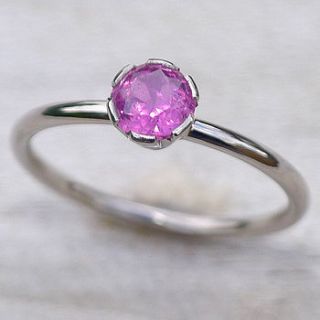 handmade pink sapphire engagement ring by lilia nash jewellery