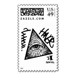 Pyramid Eye Postage Stamps
