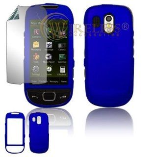 Samsung R860/R850/Caliber Cell Phone Midnight Blue Metallic Rubber Protective Case Faceplate Cover Cell Phones & Accessories