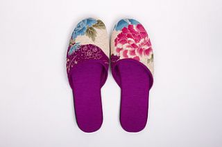 japanese kimono slippers botan by keiko uchida