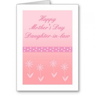 Happy Mother's Day Daughter in law, flowers & dots Cards