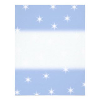 White and Blue Stars Design. Announcements