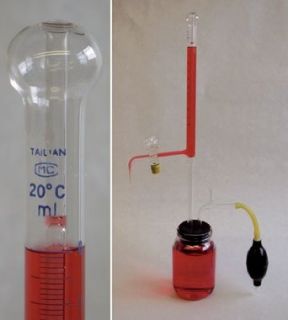 Ginsberg Scientific 7 208 21 Automatic Burette With Ground Glass Stopcock And Clear Storage Container   25ml Subdivided .1ml Science Lab Automatic Burettes