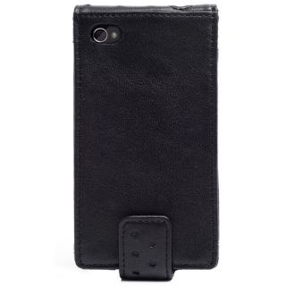 Knomo Black Leather iPhone 4 Flip Case      Electronics