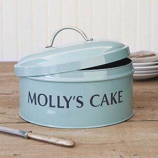 personalised cake tin by jonny's sister