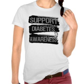 Support Diabetes Awareness Grunge Tee Shirt