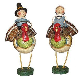 Lori Mitchell Tom and Goodie on Gobbler   Collectible Figurines