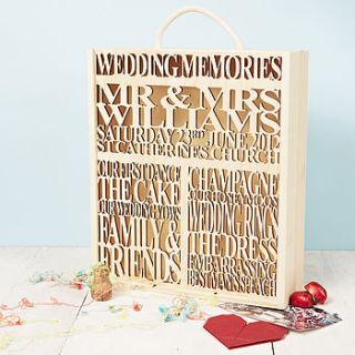 'mr & mrs' personalised wedding keepsake box by sophia victoria joy