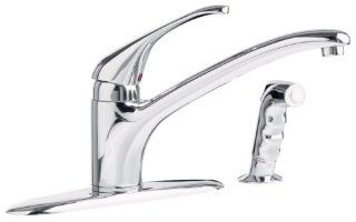 American Standard 4400.641.002 Connoisseur Single Control Kitchen Faucet with Color Matched Hand Spray, Polished Chrome   Touch On Kitchen Sink Faucets  