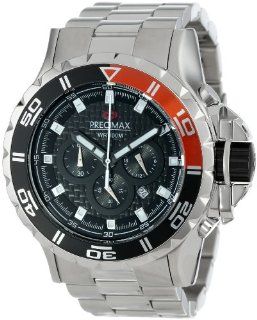 Precimax Men's PX13235 Carbon Pro Black Dial Silver Stainless Steel Band Watch Precimax Watches