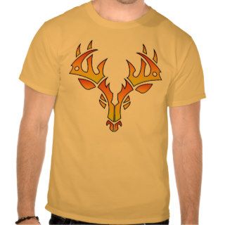 Tribal Deer (fire) Tee Shirts