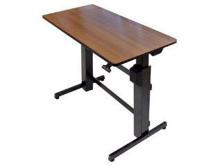 Ergotron WorkFit D, Sit Stand Desk (walnut) Computers & Accessories