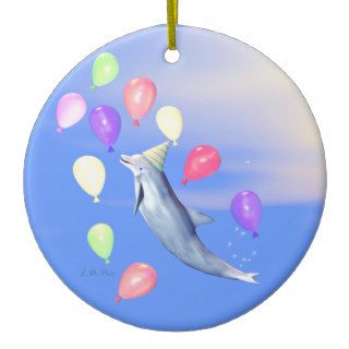 Happy Birthday Dolphin Ornament