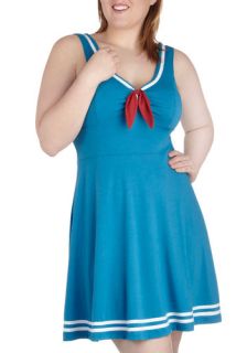 Embraceable Blue Dress in Plus Size  Mod Retro Vintage Dresses