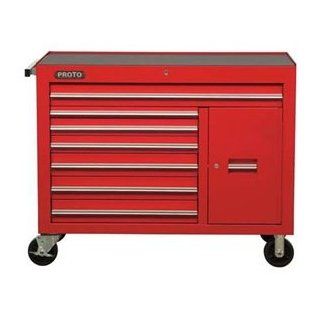 Rolling Workstation, 50 In, 7 Dr, Red   Tool Cabinets  