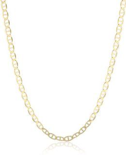 14k Yellow Gold Men's 3.2mm Mariner Chain Necklace, 24" Jewelry