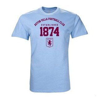 Euro 2012   Aston Villa 1874 T Shirt (Sky Blue) Clothing