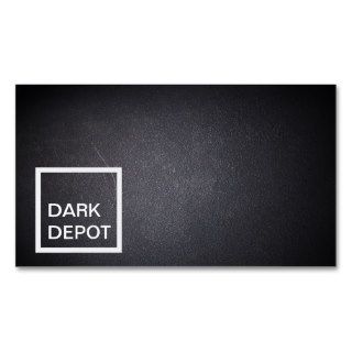 Modern Square Stamp Black Business Card