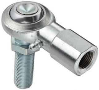 Sealmaster CFF 5YN Rod End Bearing With Y Stud, Two Piece, Commercial, Regreasable, Right Hand Female to Right Hand Male Shank, 5/16" 24 Shank Thread Size, 5/16" 24 Shank Thread Size, 25 degrees Misalignment Angle, 0.656" Thread Length Ind