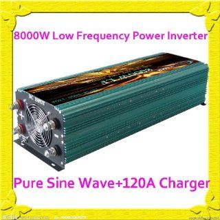 24000 Watt Peak 8000 Watt Low Frequency Pure Sine Wave Power Inverter 12 V Dc Input / 220 V 240 V Ac Output 60 Hz Frequency with 120a Battery Charger  Vehicle Power Inverters 